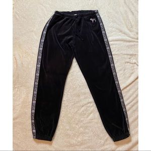 PINK velvet sweatpants small